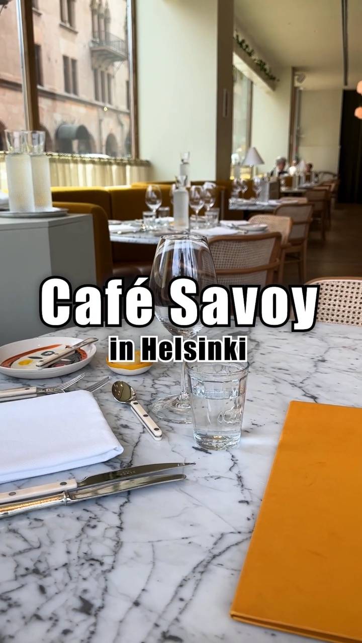 Slik ser et måltid ut på Café Savoy i Helsinki, Finland