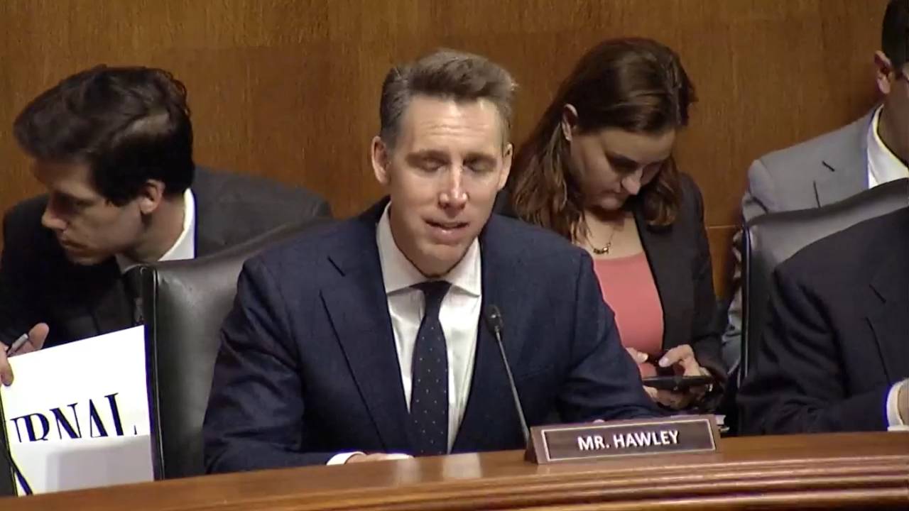 Senate Judiciary on AI - Sen. Hawley (R-MO): "Don't be fooled, they know exactly what is going on"
