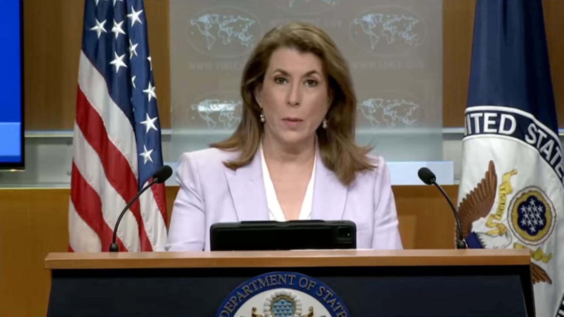 Dep. of State - Press Briefing - Tammy Bruce: “The United States is putting America first by beginning to revoke visas of Chinese students”.